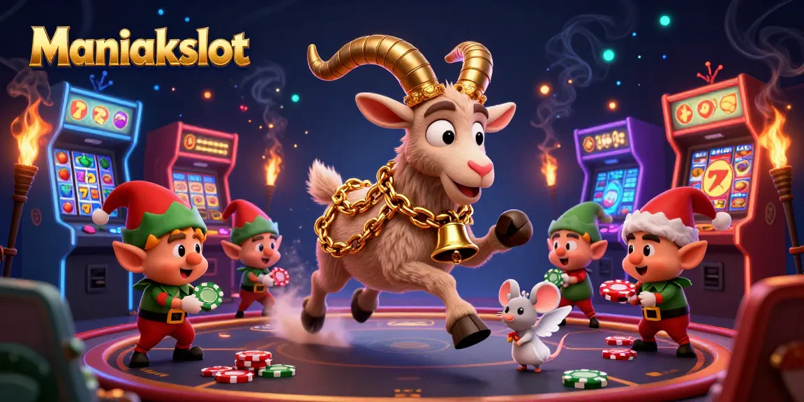 Experience the thrilling world of Maniakslot with animated characters in a dynamic casino scene.