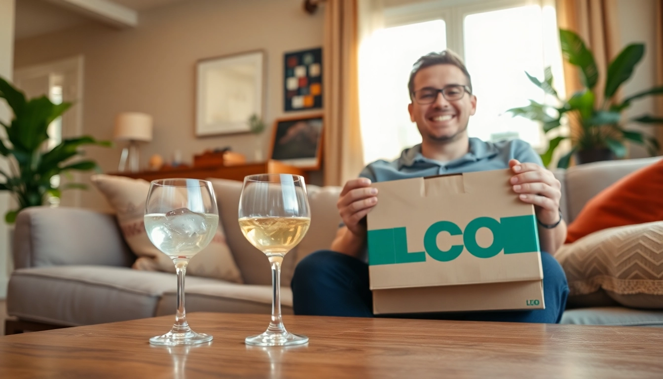 Enjoy lcbo delivery Toronto with a happy recipient in a cozy living room.