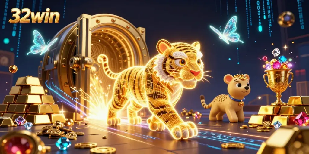 Experience exhilarating games at 32win with vibrant casino visuals showcasing excitement and luxury.