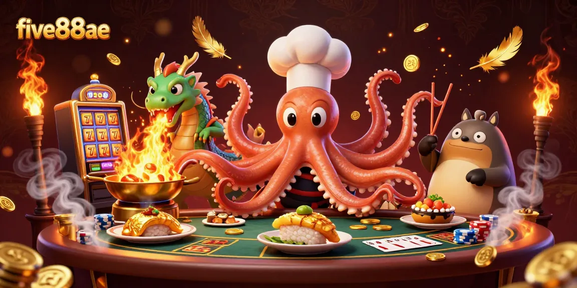 Engage with five88ae in a vibrant casino scene showcasing dynamic gaming elements and fun.