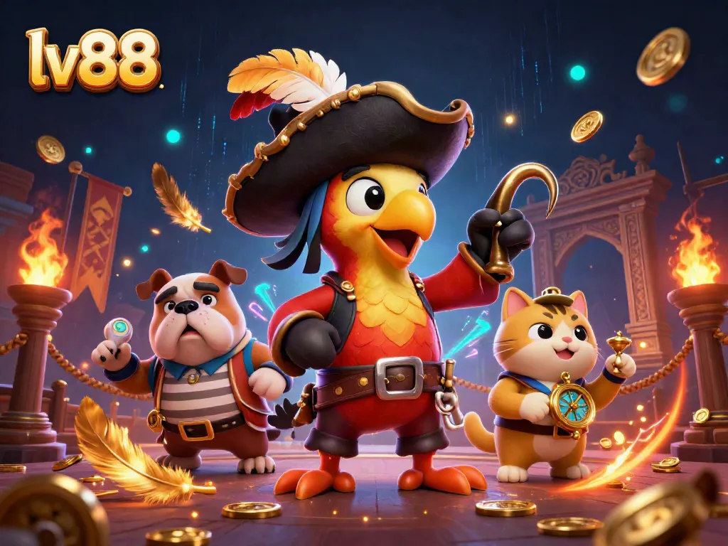 Engage in thrilling gameplay at lv88 with vibrant illustrations of characters in a dynamic casino setting.