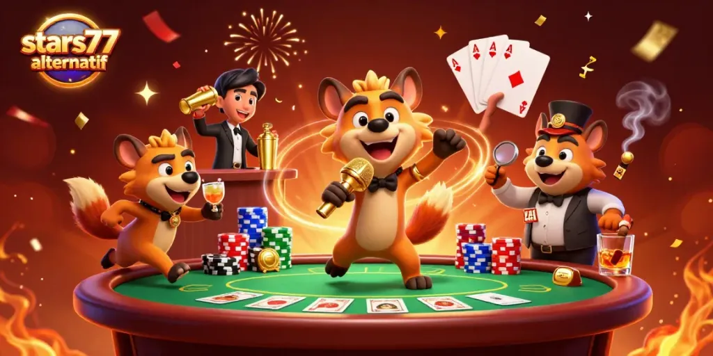 Menangkan permainan dengan stars77 alternatif dalam klub kasino lucu yang dikelola hyena.