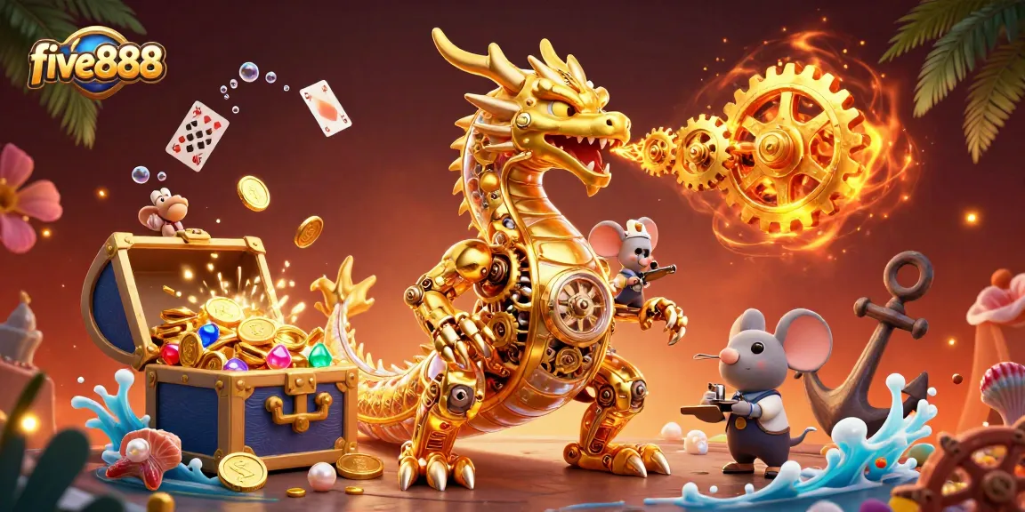 Engage in thrilling games at five888, where excitement flows with golden treasures and casino fun.