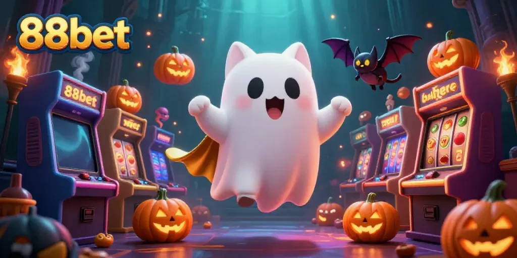 Enjoy thrilling casino action with 88bet’s friendly ghost cat and vibrant 3D game elements.