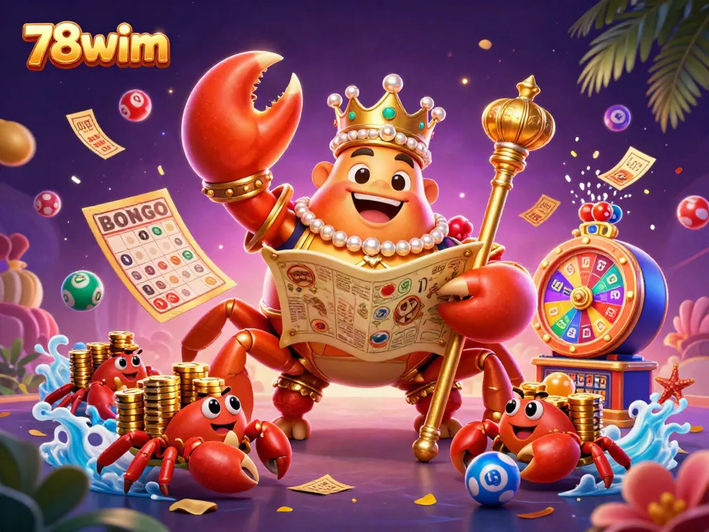 Experience thrilling opportunities at 78wim with a dynamic lottery scene featuring vibrant elements and winning symbols.