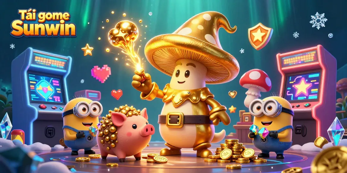 Experience the thrill of Tải game Sunwin with vibrant casino-themed 3D illustration.