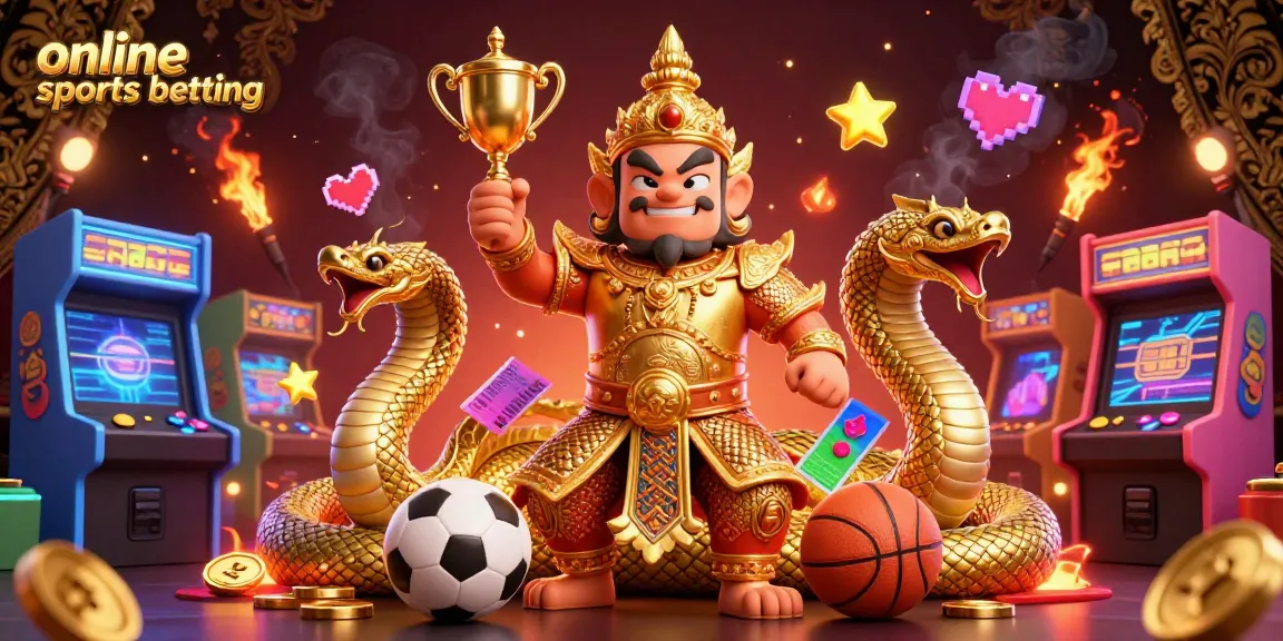 Engage in online sports betting with vibrant characters and dynamic game elements in a lively casino atmosphere.